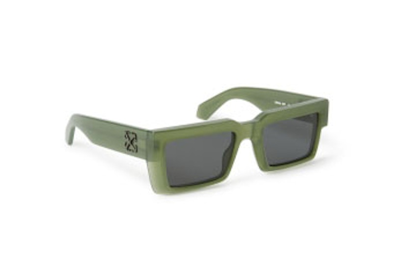 Off-White Moberly Square Sunglasses Olive/Dark Grey (Oeri114S24Pla0015707-Fr)