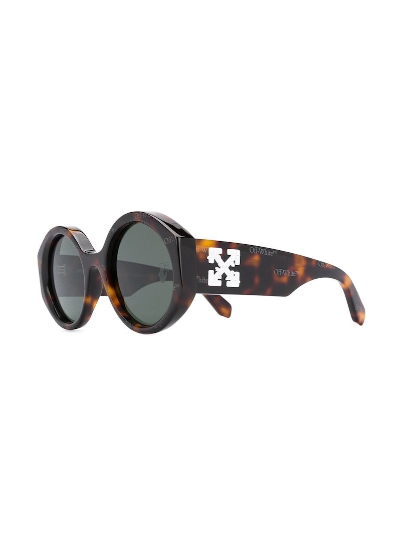 Off-White Sara Round Frame Sunglasses Havana Brown/White (Owri022F20Pla0016003)