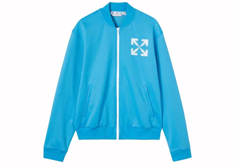 Off-White Single Arrow Slim Fit Track Jacket Cyan Blue