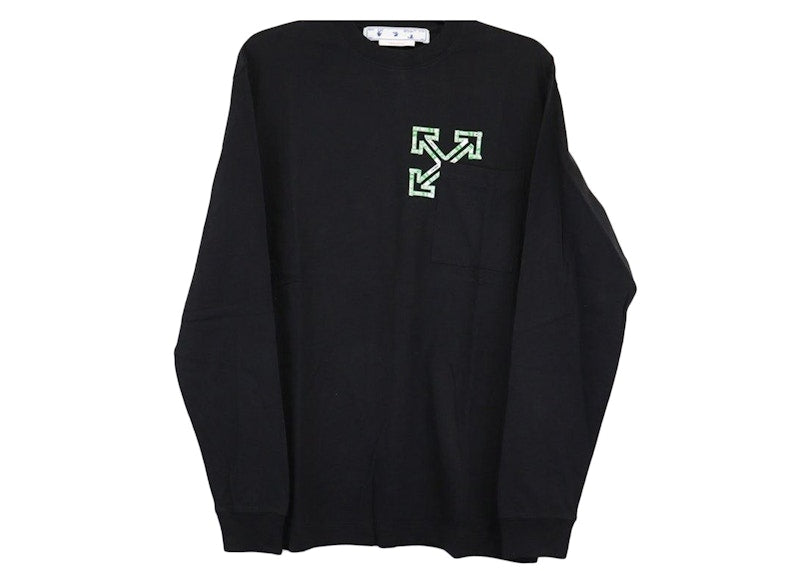 Off-White Tape Arrows Pkt Skate L/S T-Shirt Black