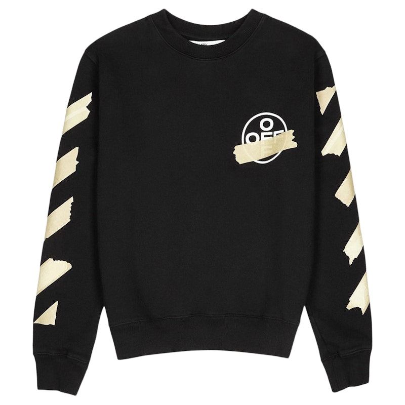 Off-White Tape Diag Arrows Sweatshirt Black/Beige