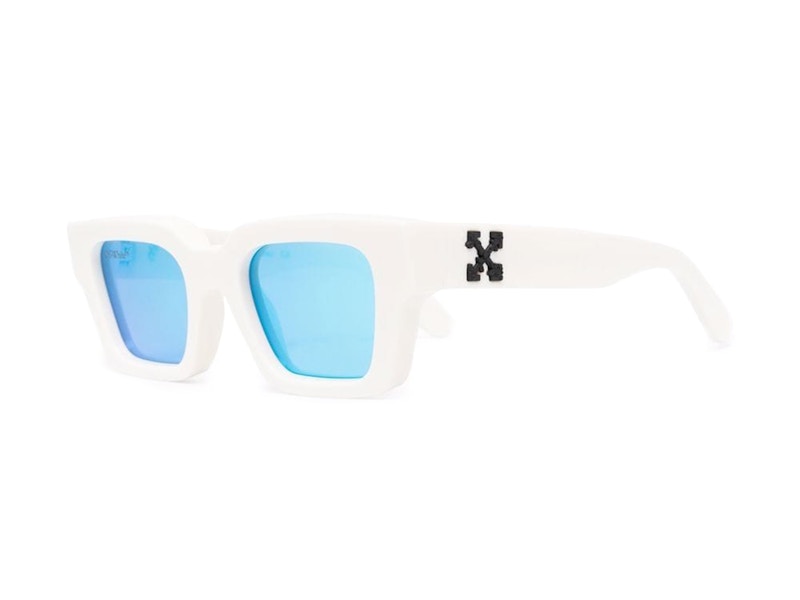 Off-White Virgil Rectangle Frame Sunglasses White/Black/Blue (Oeri022S22Pla0010140)