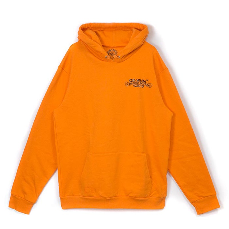 Off-White X Chrome Hearts 2018 Hoodie Orange/Black