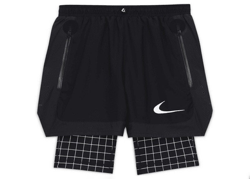 Off-White X Nike Shorts Black Grid