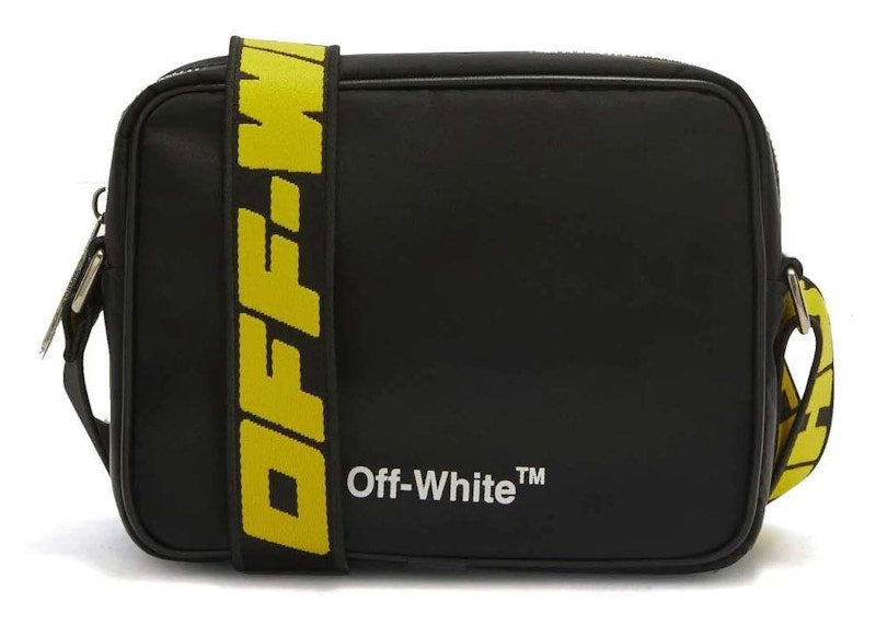 Off-White Logo-Print Shoulder Bag Black/Yellow