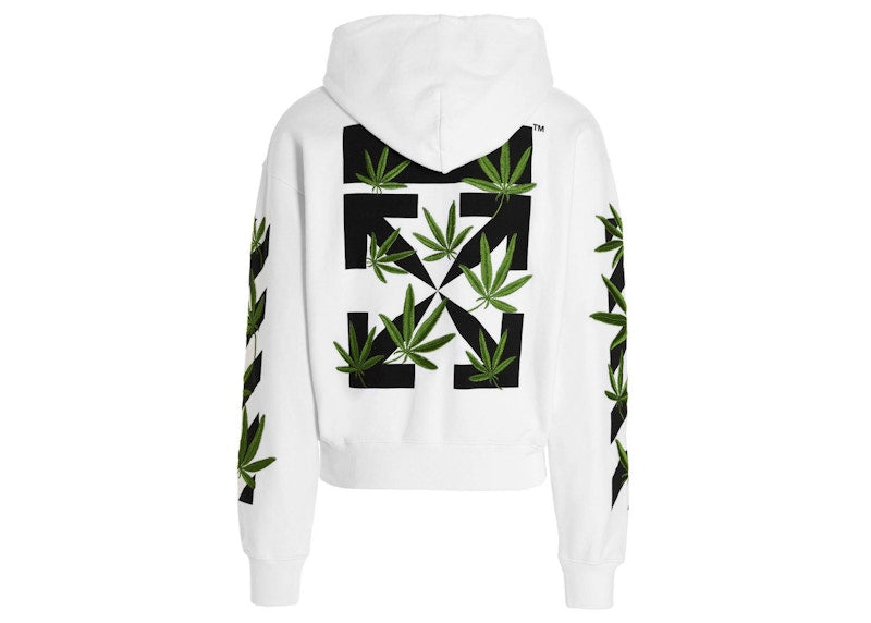 Off-White Weed Arrows Over Hoodie White