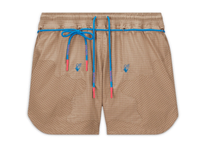 Off-White X Nike 002 Woven Shorts Beige