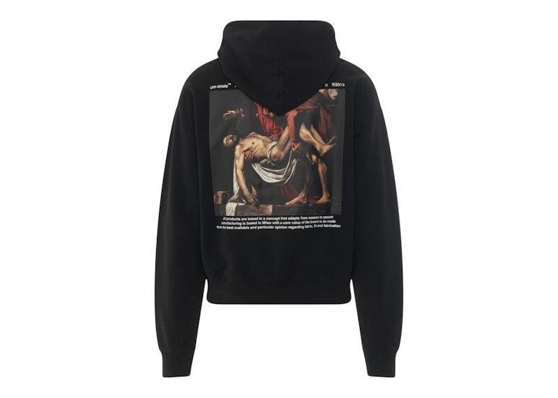 Off-White Caravaggio Deposition Print Oversized Hoodie Black/Multi