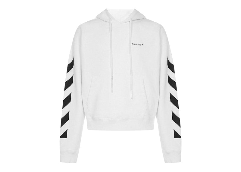 Off-White Diagonal Helvetica Oversized Hoodie White/Black