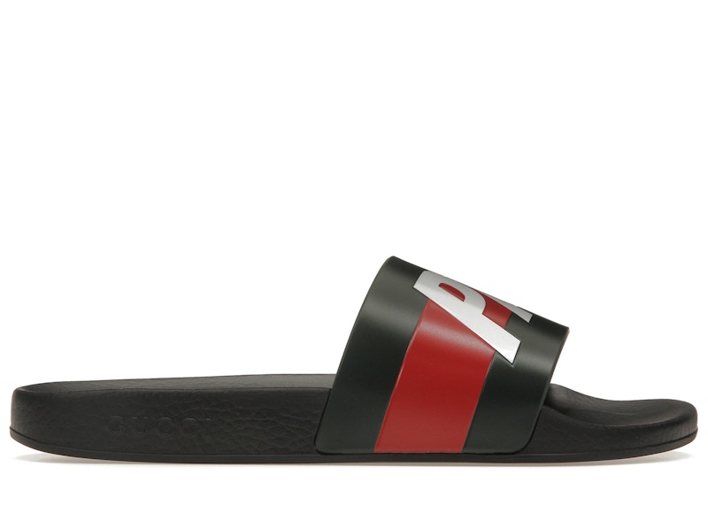 Palace X Gucci Logo Web Slide Sandal Black