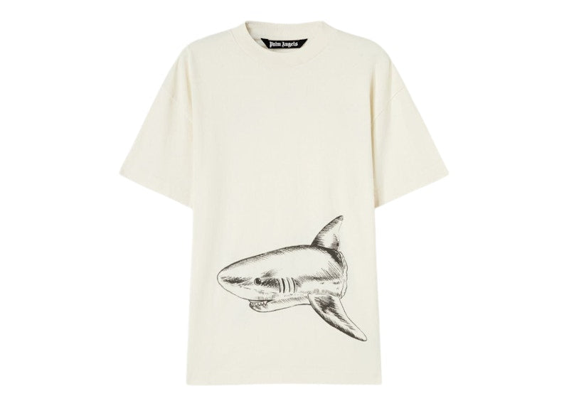 Palm Angels Broken Shark Classic T-Shirt Butter/Black