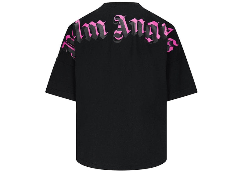 Palm Angels Doubled Logo Crewneck T-Shirt Black