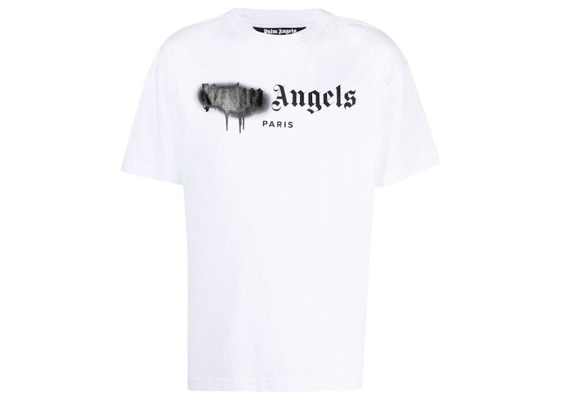 Palm Angels Paris Sprayed Logo T-Shirt White