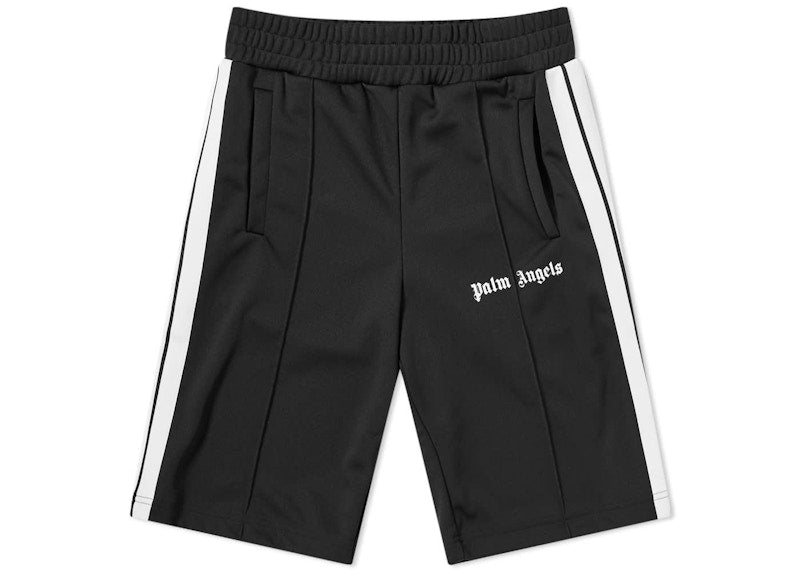 Palm Angels Logo Print Track Shorts Black