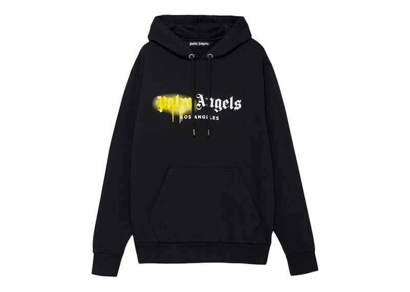 Palm Angels Los Angeles Sprayed Hoodie Black/Yellow