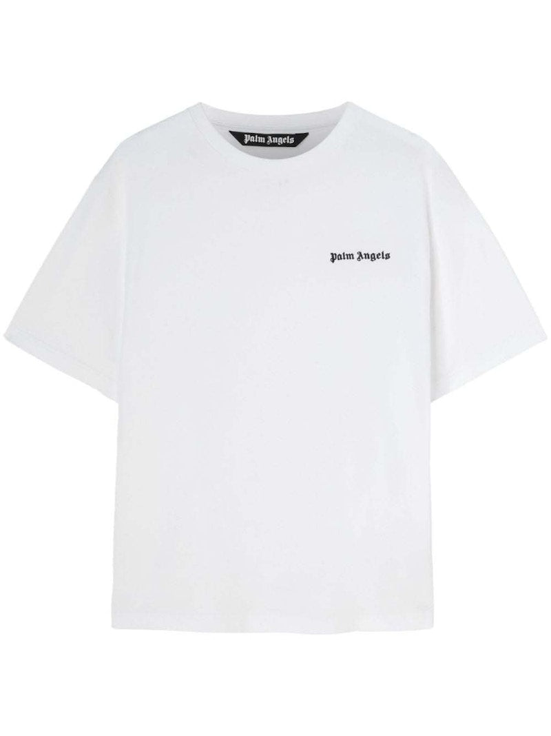 Palm Angels Print Logo T-Shirt White/Black