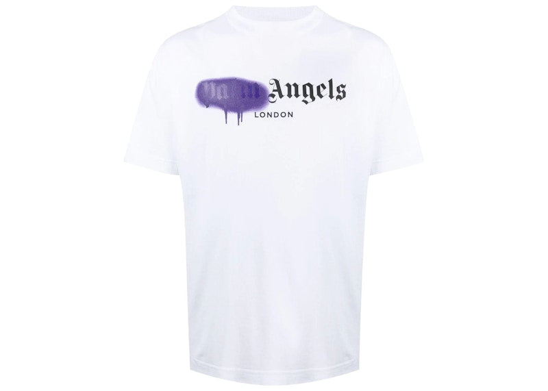 Palm Angels London Sprayed Logo T-Shirt White