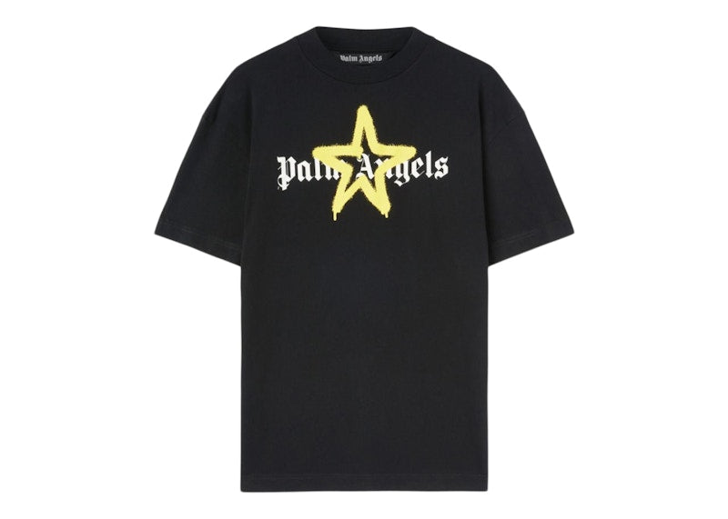 Palm Angels Star Sprayed T-Shirt Black/Yellow