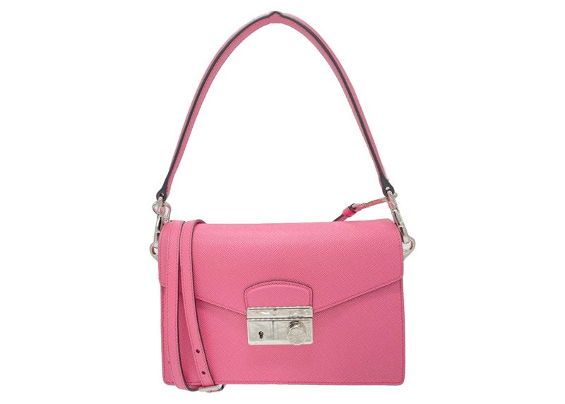 Prada Pattina Saffiano Leather Mini Bag Pink