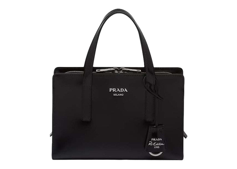 Prada Re-Edition 1995 Brushed-Leather Mini Handbag Black