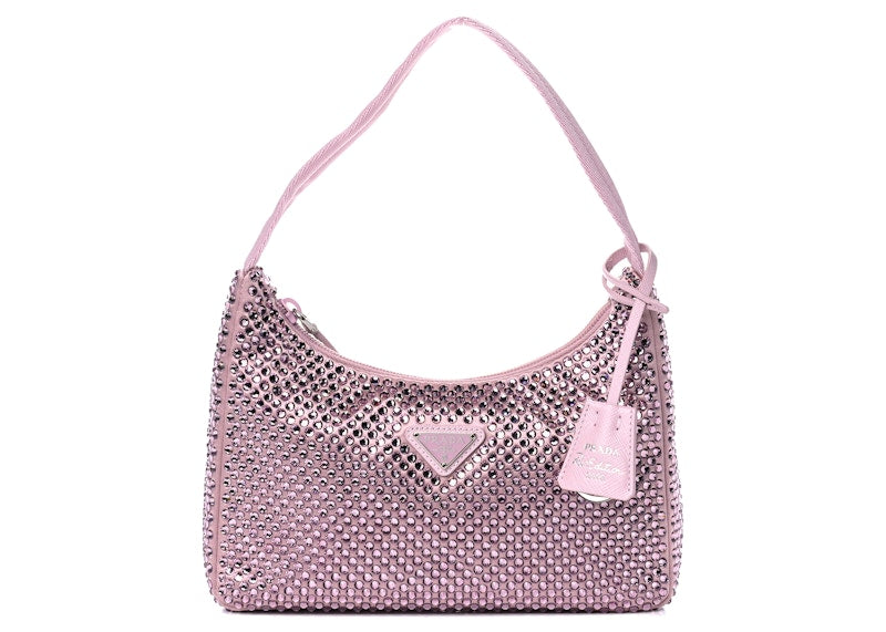 Prada Re-Edition 2000 Crystal Bag Pink