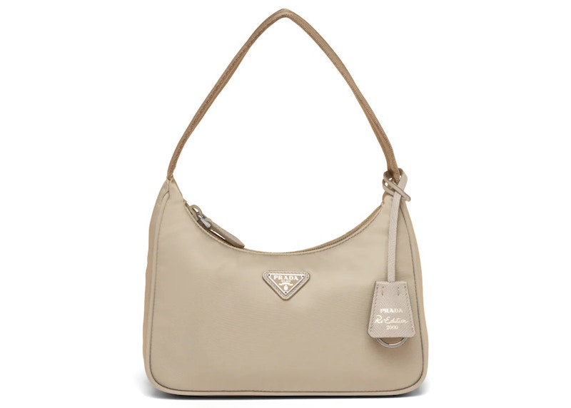 Prada Re-Edition 2000 Re-Nylon Mini Bag Desert Beige