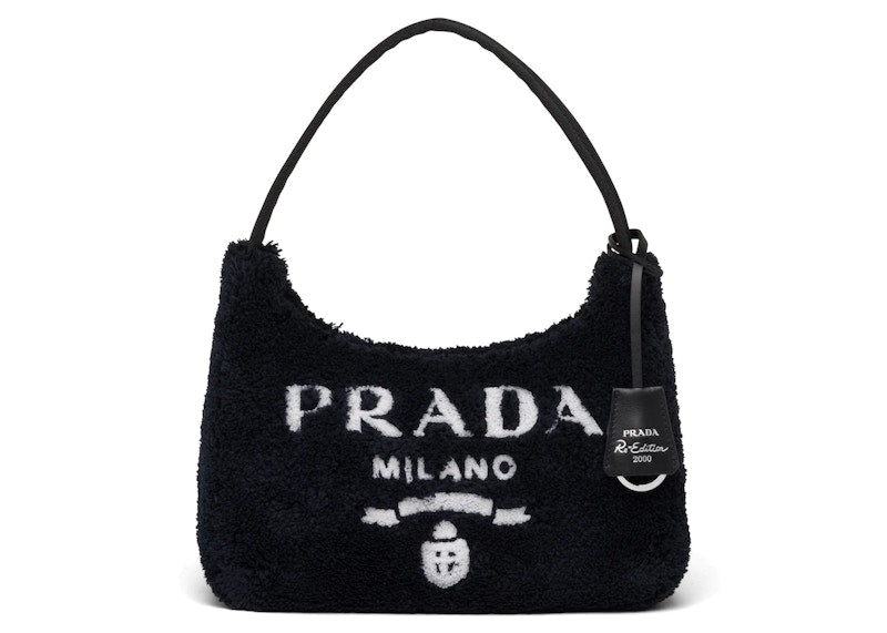 Prada Re-Edition 2000 Terry Mini Bag Black/White