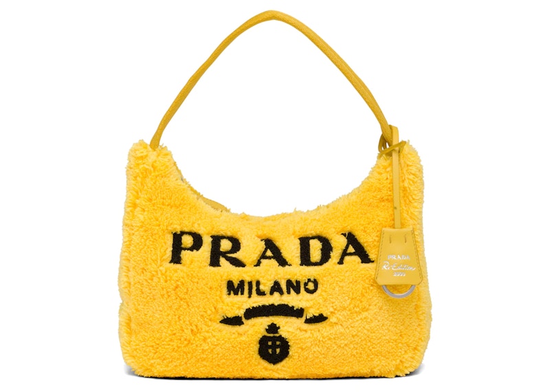 Prada Re-Edition 2000 Terry Mini Bag Yellow/Black