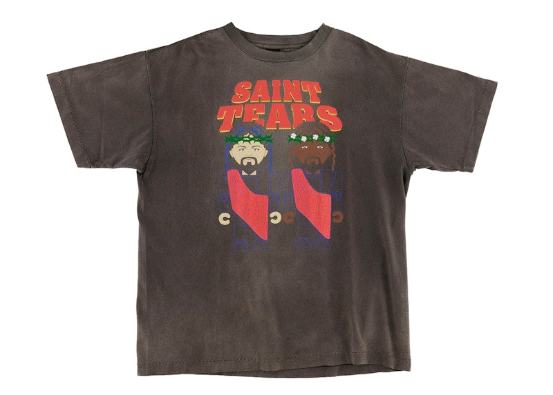 Saint Mxxxxxx X Denim Tears Purplelp T-Shirt Vintage Black