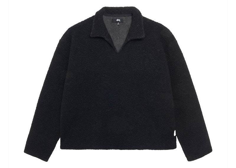 Stussy Wool Blend Sherpa Pullover Black