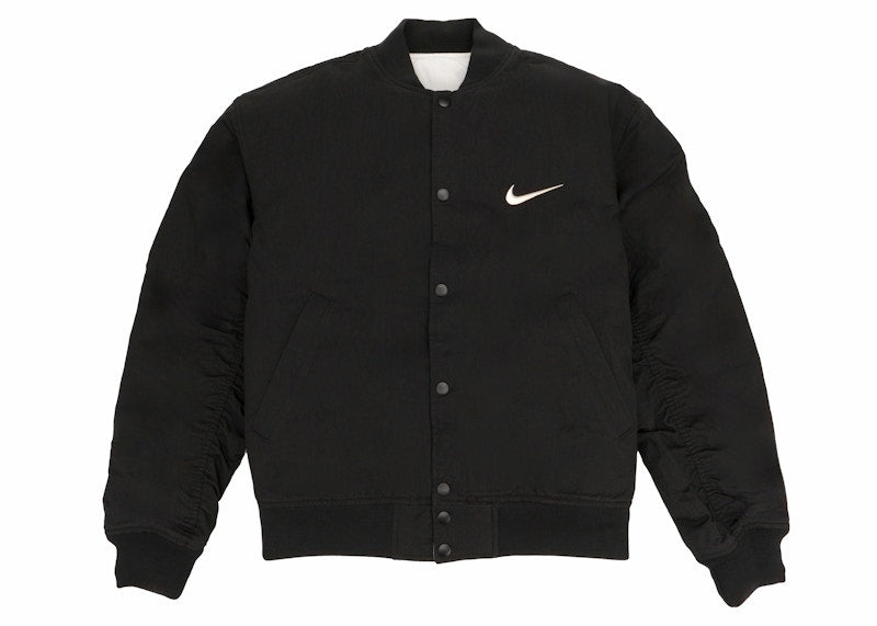 Stussy X Nike Reversible Varsity Jacket Black/Sail