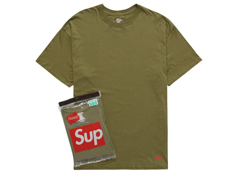 Supreme Hanes Tagless Tees (2 Pack) Olive