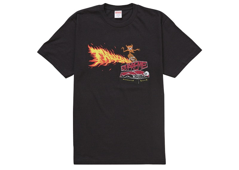 Supreme Thrasher Back Tail Tee Black