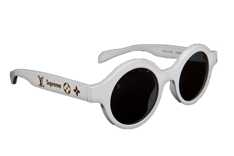 Supreme X Louis Vuitton Downtown Sunglasses White Kicks Machine