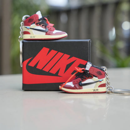 3D Sneaker Keychain With Box - AJ1 OFFWhte Chicago