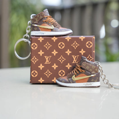 3D Sneaker Keychain With Box - LV High