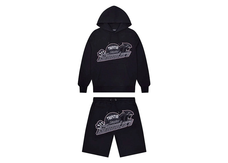 Trapstar Shooters Hoodie Short Set Black