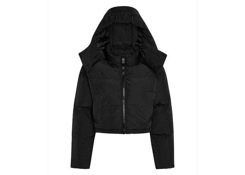 Trapstar Women'S Arch Hooded Puffer Jacket Black