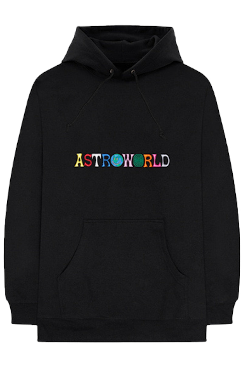 Travis Scott Astroworld Logo Hoodie Black Kicks Machine