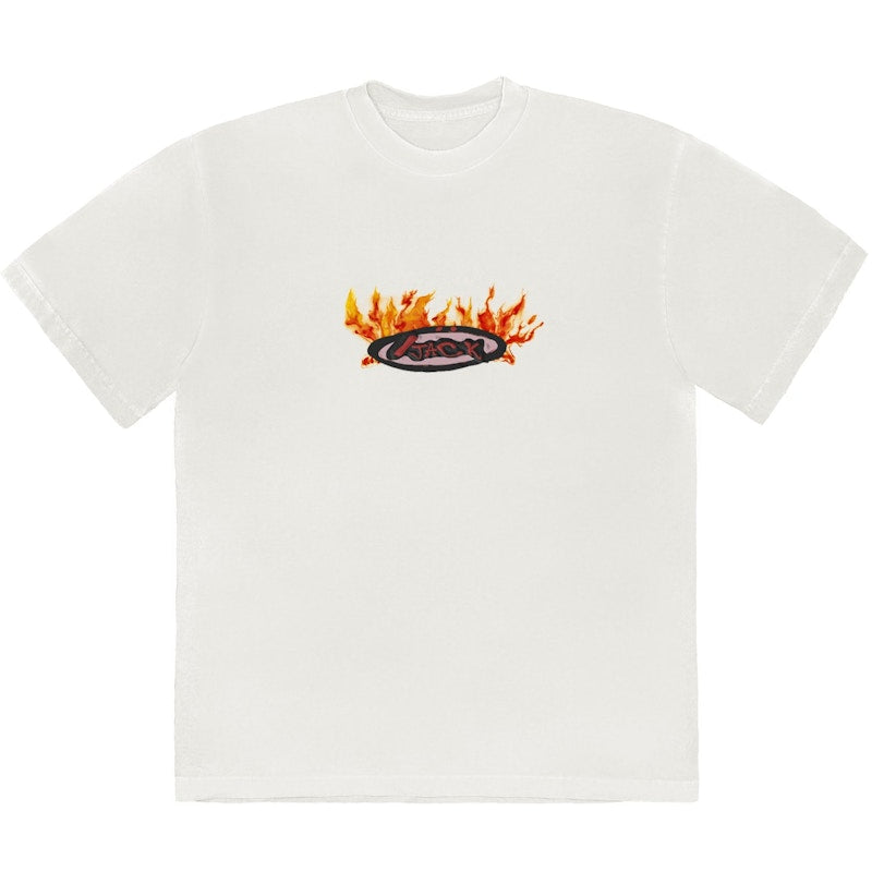 Travis Scott Cactus Jack Flame T-Shirt Cream