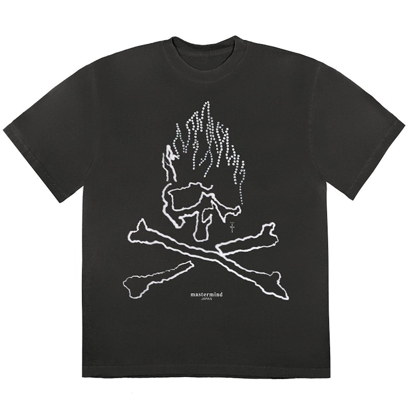 Travis Scott Cactus Jack For Mastermind Skull T-Shirt Black