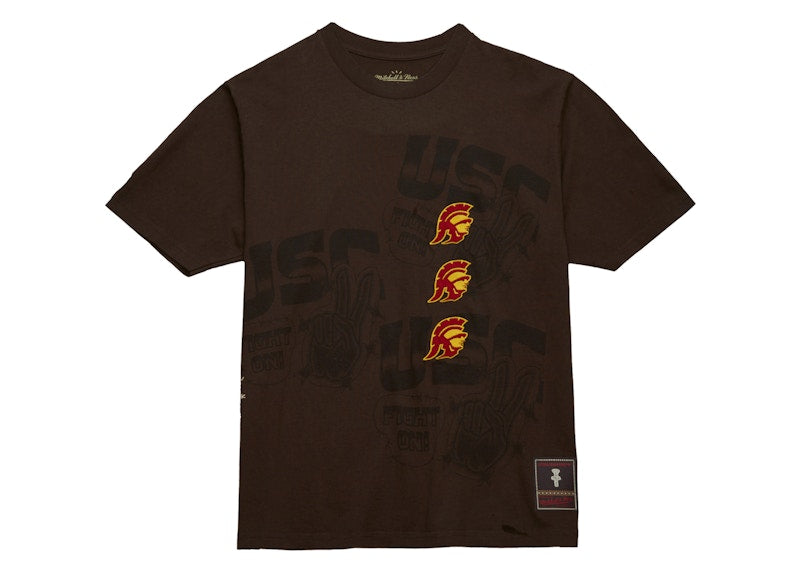 Travis Scott X Mitchell & Ness Usc Trojans Seal T-Shirt Brown