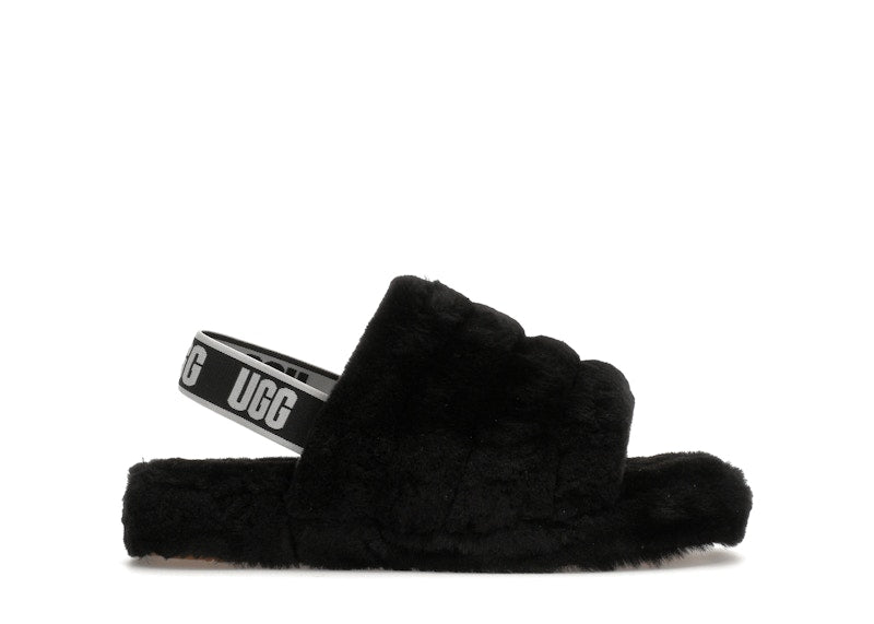 Ugg Fluff Yeah Slide Black (Kids)