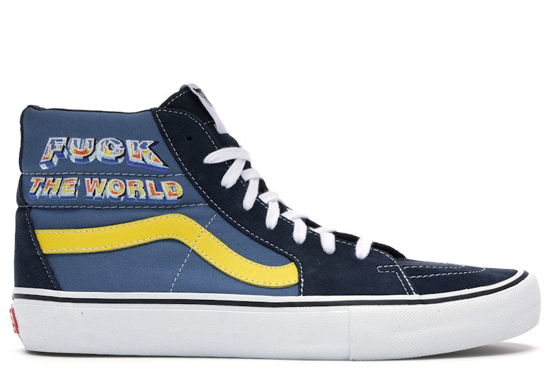 Vans Sk8-Hi Supreme Fuck The World Blue