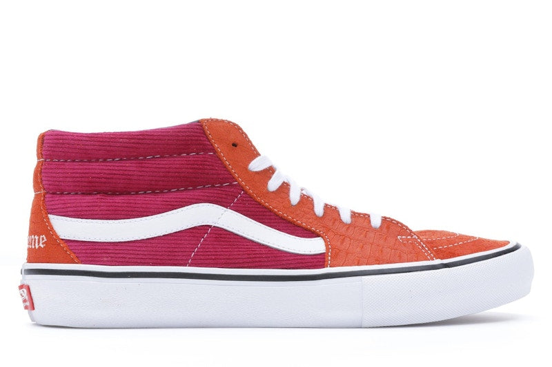 Vans Sk8-Mid Supreme Croc Corduroy Fuchsia