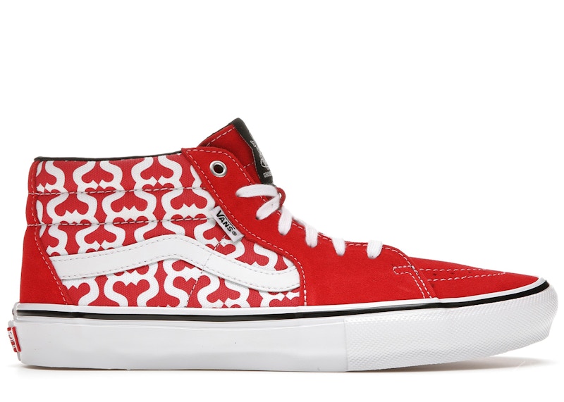 Vans Skate Grosso Mid Supreme Monogram S Logo Red