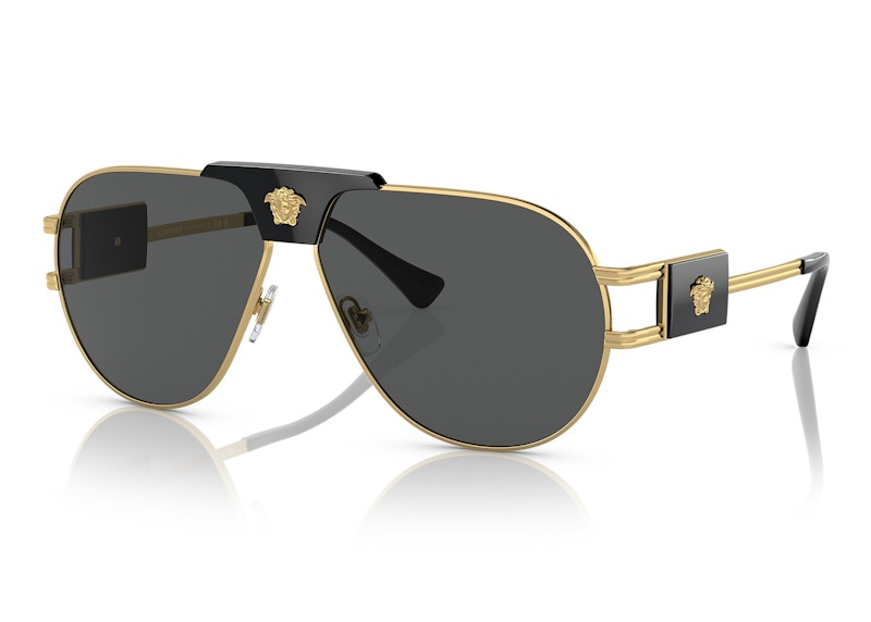 Versace Pilot Sunglasses Gold/Dark Grey (Ve2252)