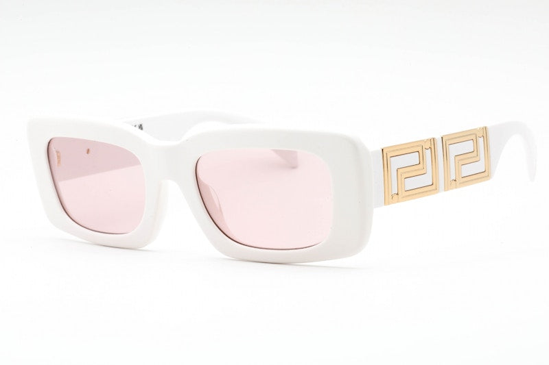 Versace Rectangle Sunglasses White/Pink (Ve4444U-314/5)