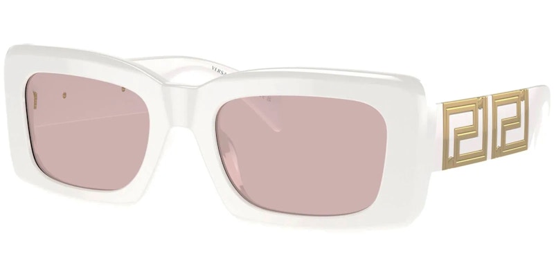 Versace Rectangle Sunglasses White/Pink (Ve4444U-3145)