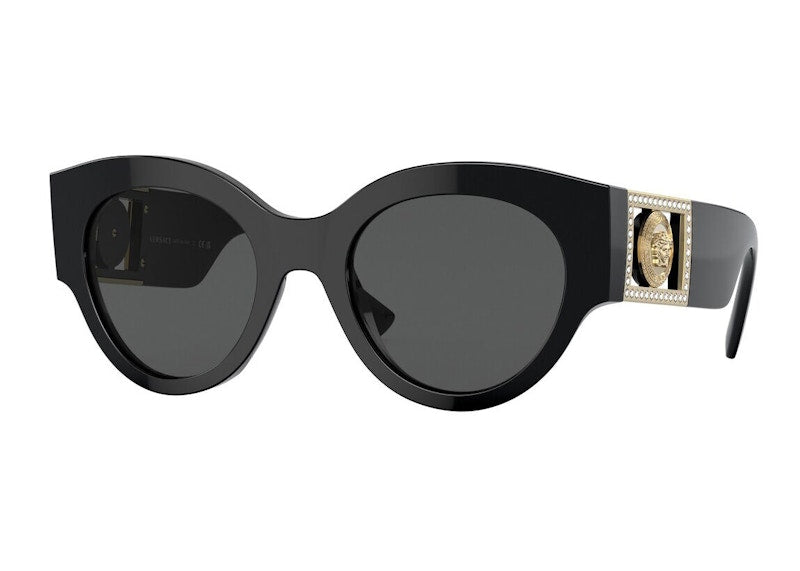 Versace Round Sunglasses Black (Ve4438Bf-Gb1-87)